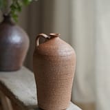 Woodfired collection: raw red clay woodfired vase
