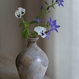 Wood fired collection: shino and celadon glazed vase
