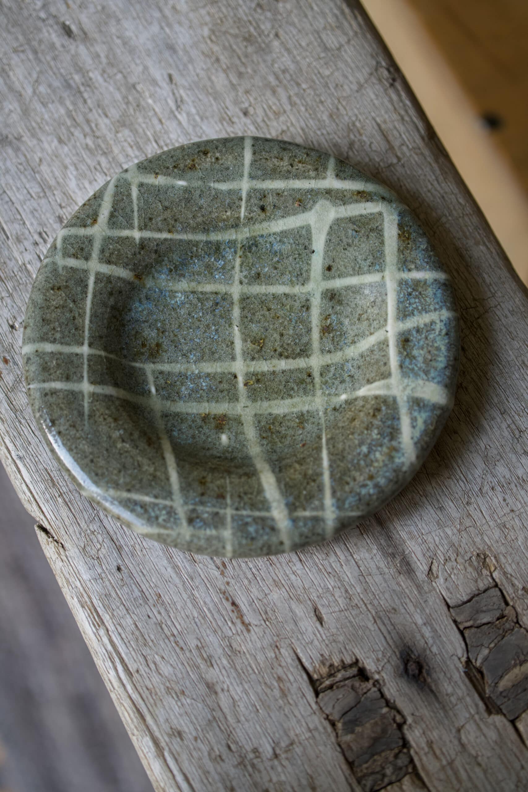 Wood fired collection: small dish with square pattern - Image 2