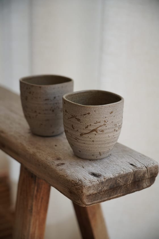 Squarish cup with wildclay decoration (#1) - Image 4