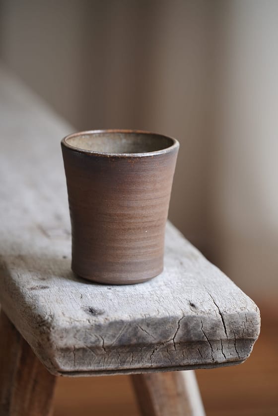 Woodfired collection: Cup with flame marks and ash glaze