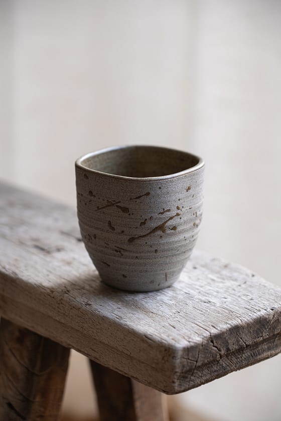 Squarish cup with wildclay decoration (#1) - Image 6