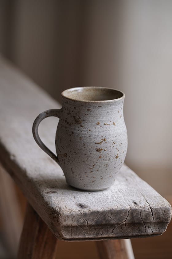 Mug with river clay decorations (#I) - Image 6