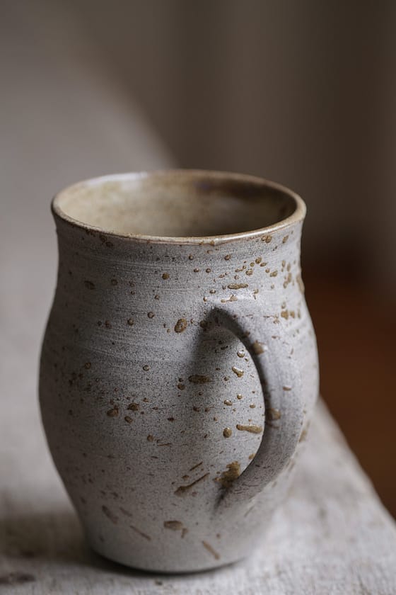 Mug with river clay decorations (#I) - Image 4