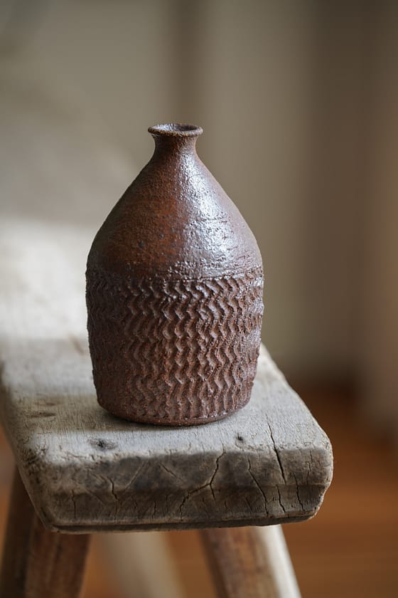 Woodfired collection: bottle with texture (#4)