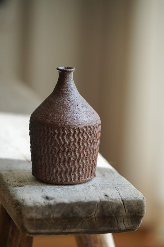 Woodfired collection: bottle with texture (#5)