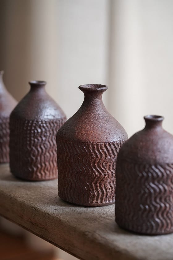 Woodfired collection: bottle with texture (#1)