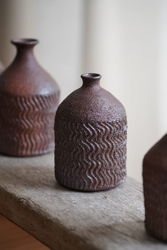 Woodfired collection: bottle with texture (#2)