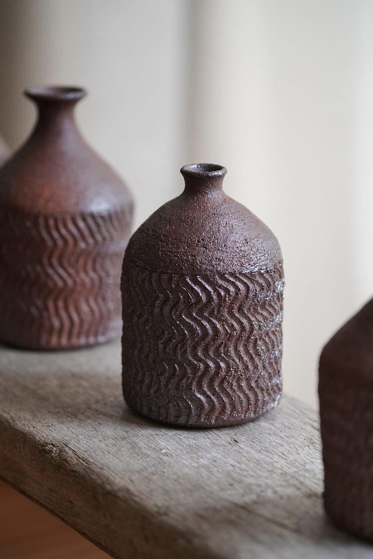 Woodfired collection: bottle with texture (#2)