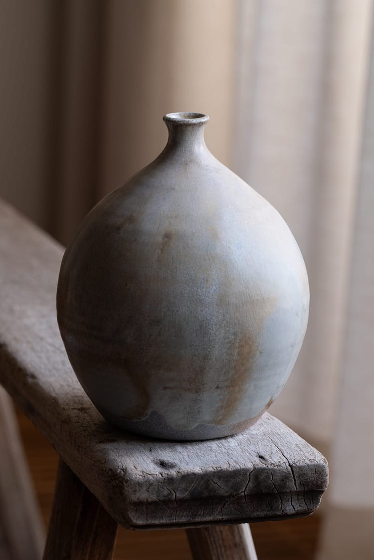 Woodfired collection: bulbous woodfired vase